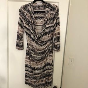 Calvin Klein Wrap Dress Snake Skin Print